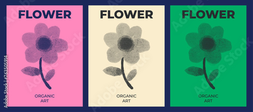 Punctuation Flower Print Poster Design