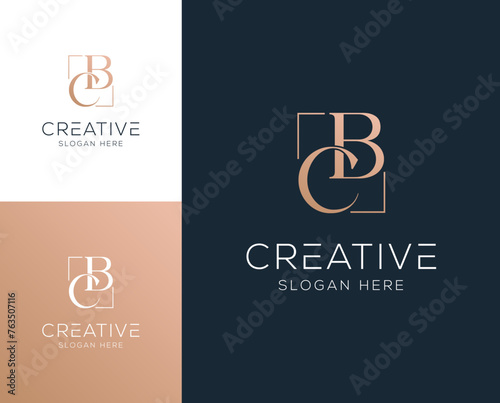 Initial letter CB BC logo design vector illustration