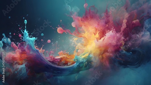Colorful Abstract Watercolor Splash Background