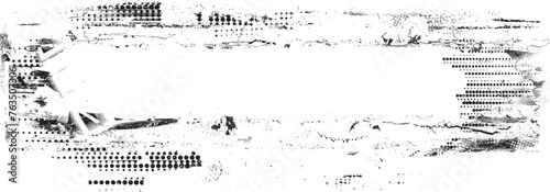 Glitch distorted grange shape . Noise grungy logo . Trendy defect error shapes . Glitched frame .Grunge textured . Distressed effect .Vector shapes