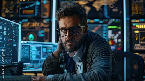 Image of a cybersecurity professional analyzing threats