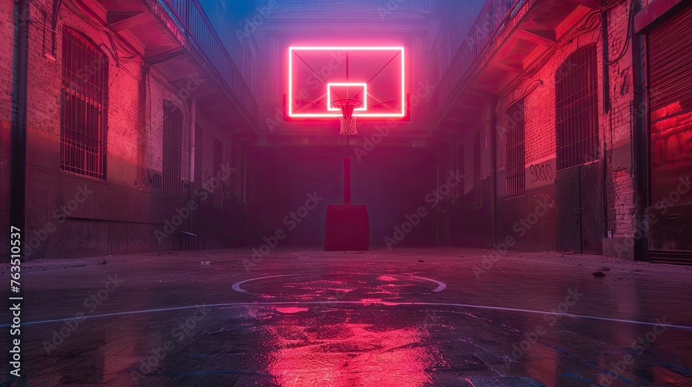 A smart neon basketball hoop tracking shots and providing feedback A smart neon basketball hoop tracking shots and providing feedback