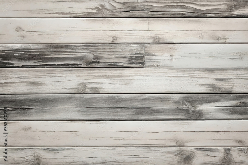 Naklejka premium White and black and old dirty weathered outdoor wood wall wooden plank board texture background with grains and structures