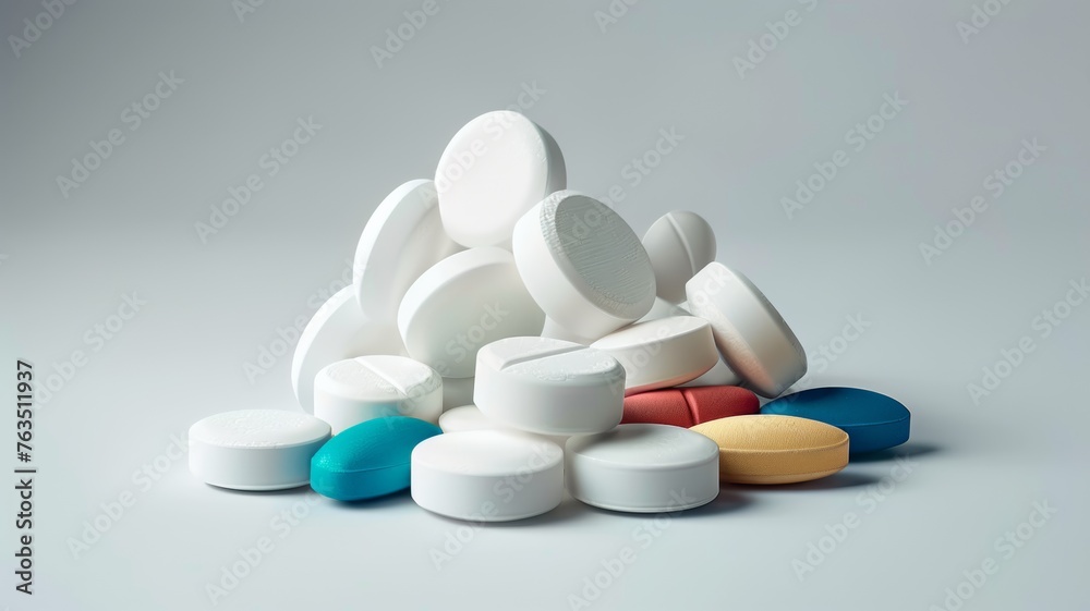 Pile of pills, close-up
