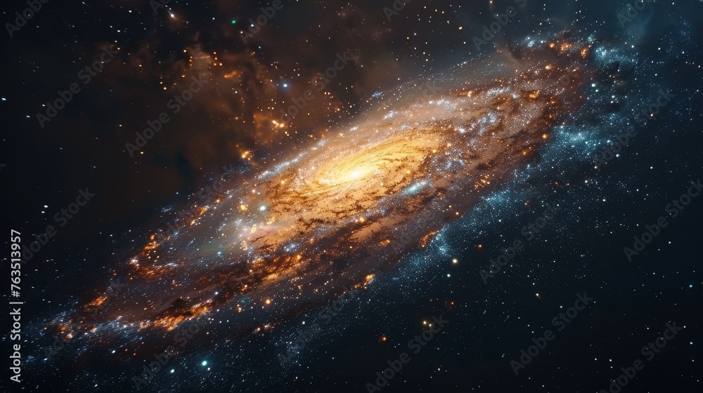 Fototapeta premium Science: A telescope observatory capturing breathtaking images of distant galaxies