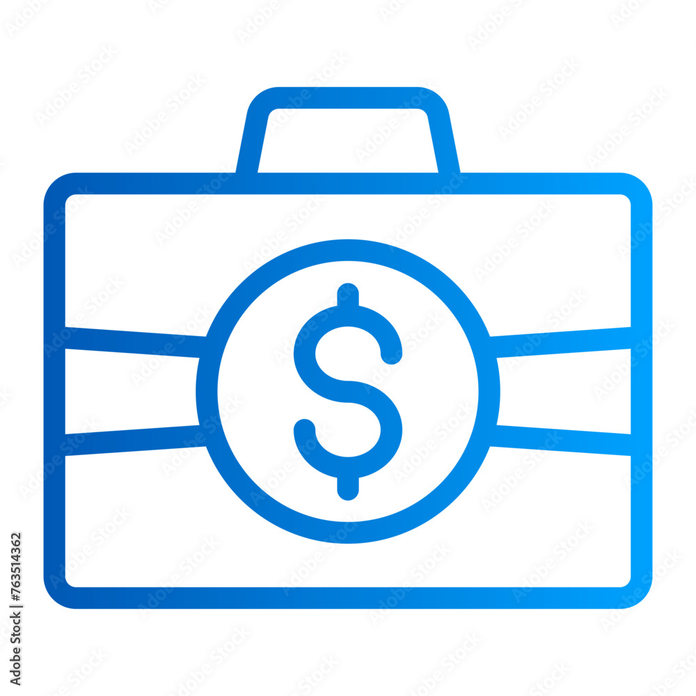 This is the Suitcase icon from the Accounting icon collection with an outline gradient style
This is the Suitcase icon from the Accounting icon collection with an outline gradient style