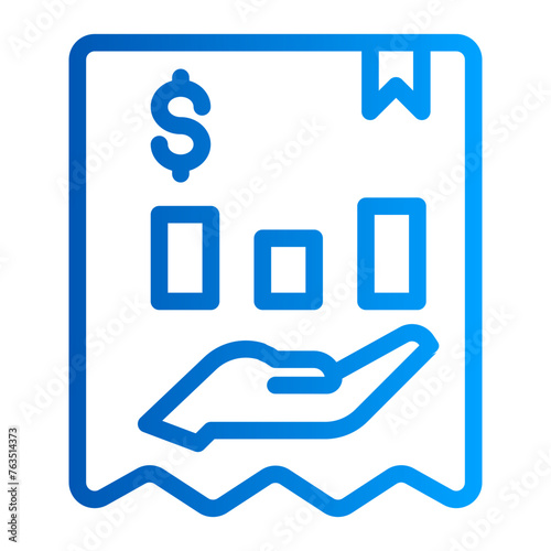 This is the Sale Report icon from the Accounting icon collection with an outline gradient style	
