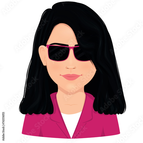 Portrait of beautiful lady with sunglasses
