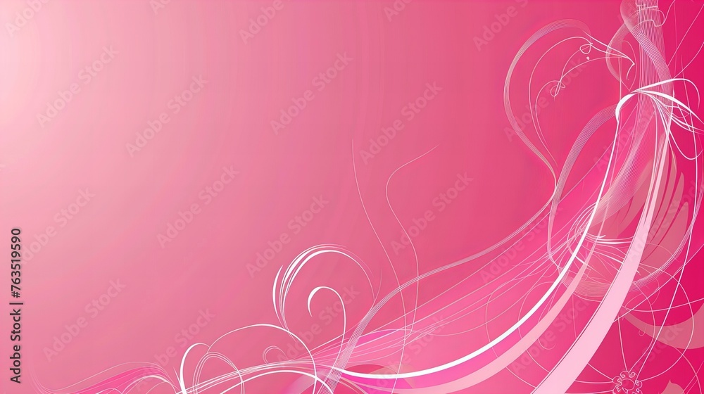 pink wavy background for professional business presentation, graphic design ppt slides template with copy space