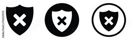 Insecure connection flat vector icons 