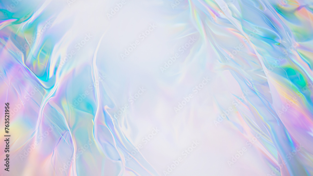 Abstract hologram prism like color liquid waves background, empty copy space in middle. Generative AI Abstract hologram prism like color liquid waves background, empty copy space in middle. Generative AI