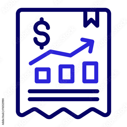 This is the Sale Report icon from the Accounting icon collection with an outline color style