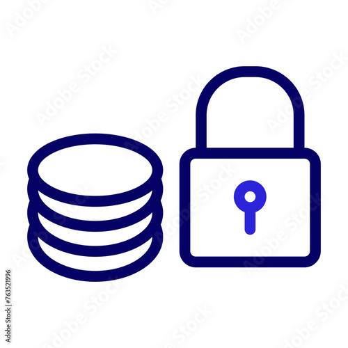 This is the Protection icon from the Accounting icon collection with an outline color style
