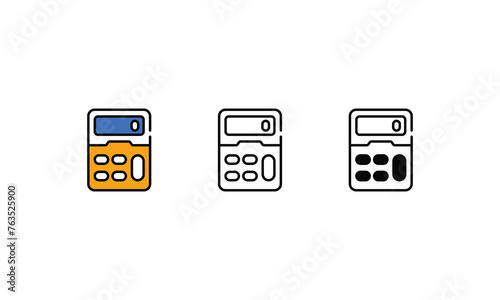 Calculator icons vector stock illustration