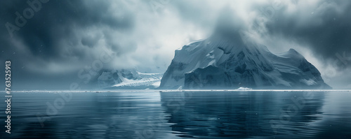 Iceberg in the ocean. Global warming concept