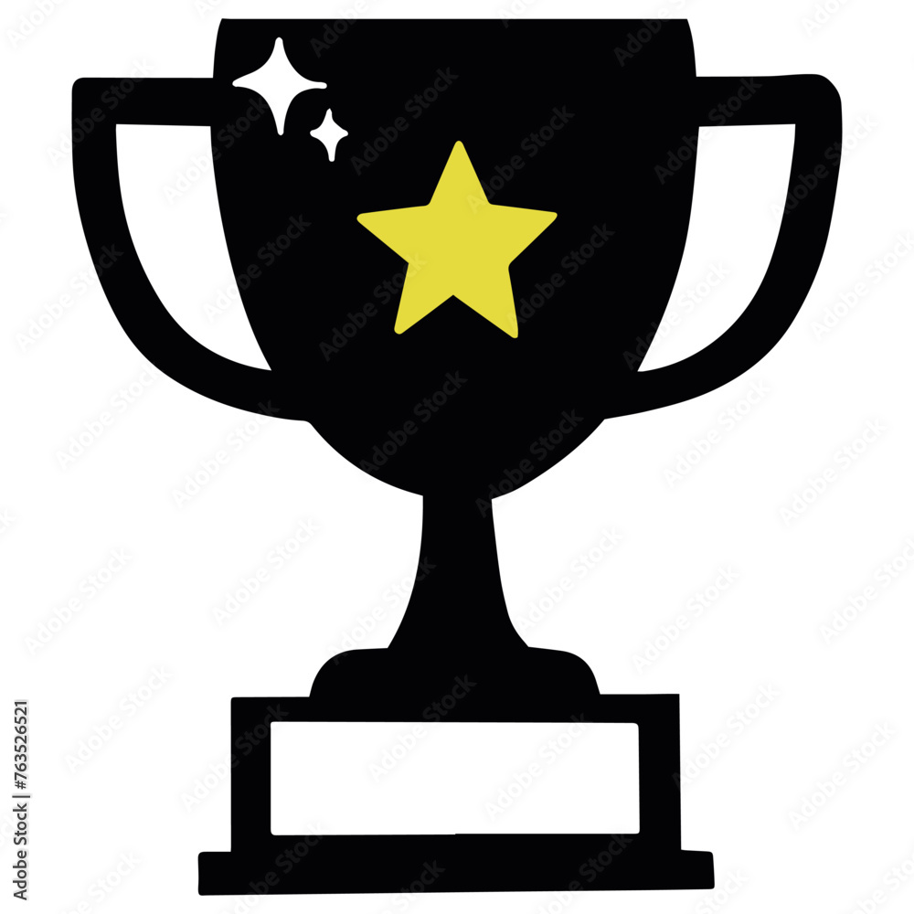 Cool simple award trophy icon vector illustration Cool simple award trophy icon vector illustration