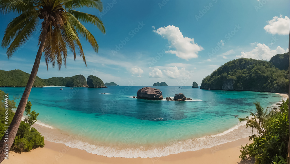 Fototapeta premium beautiful beach in Thailand summer