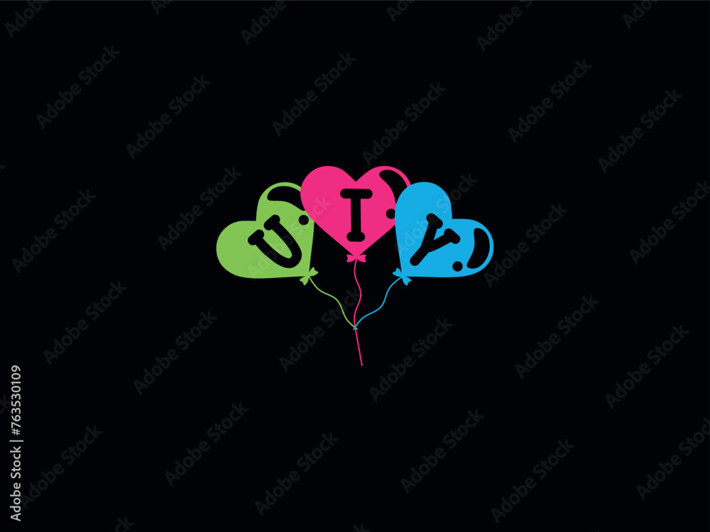 Lettering UTY Luxury Logo For Kids Shop Lettering UTY Luxury Logo For Kids Shop