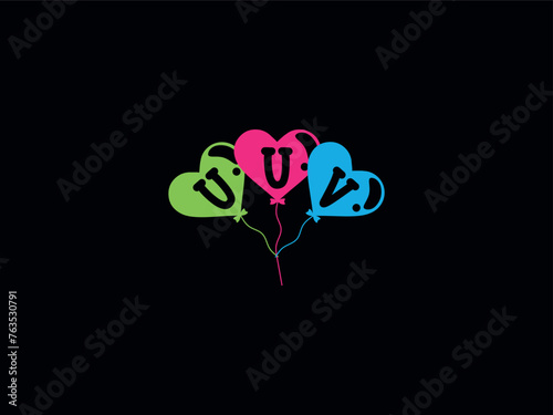 Abstract UUV Balloon Letter Logo