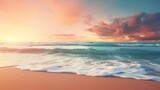 A Serene Blurred Background: Sunset Beach