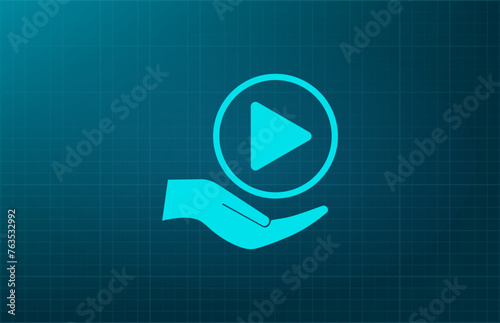 Vector illustration on a blue background.