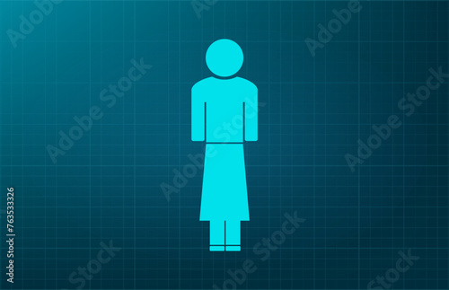 Vector illustration on a blue background.
