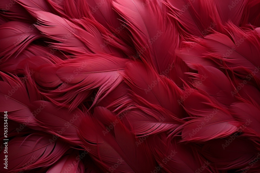 Close-Up of Red Birds Feathers Close-Up of Red Birds Feathers