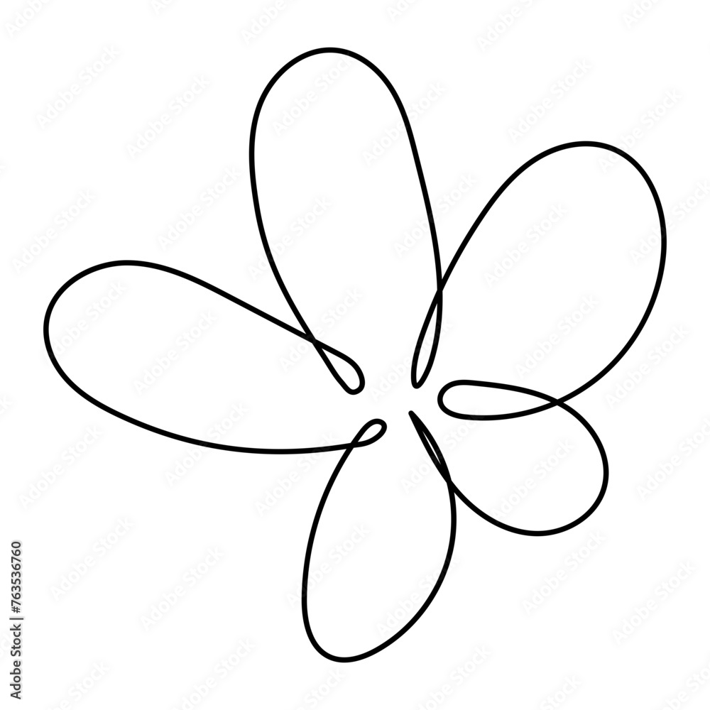 Handdrawn Abstract Flower Handdrawn Abstract Flower