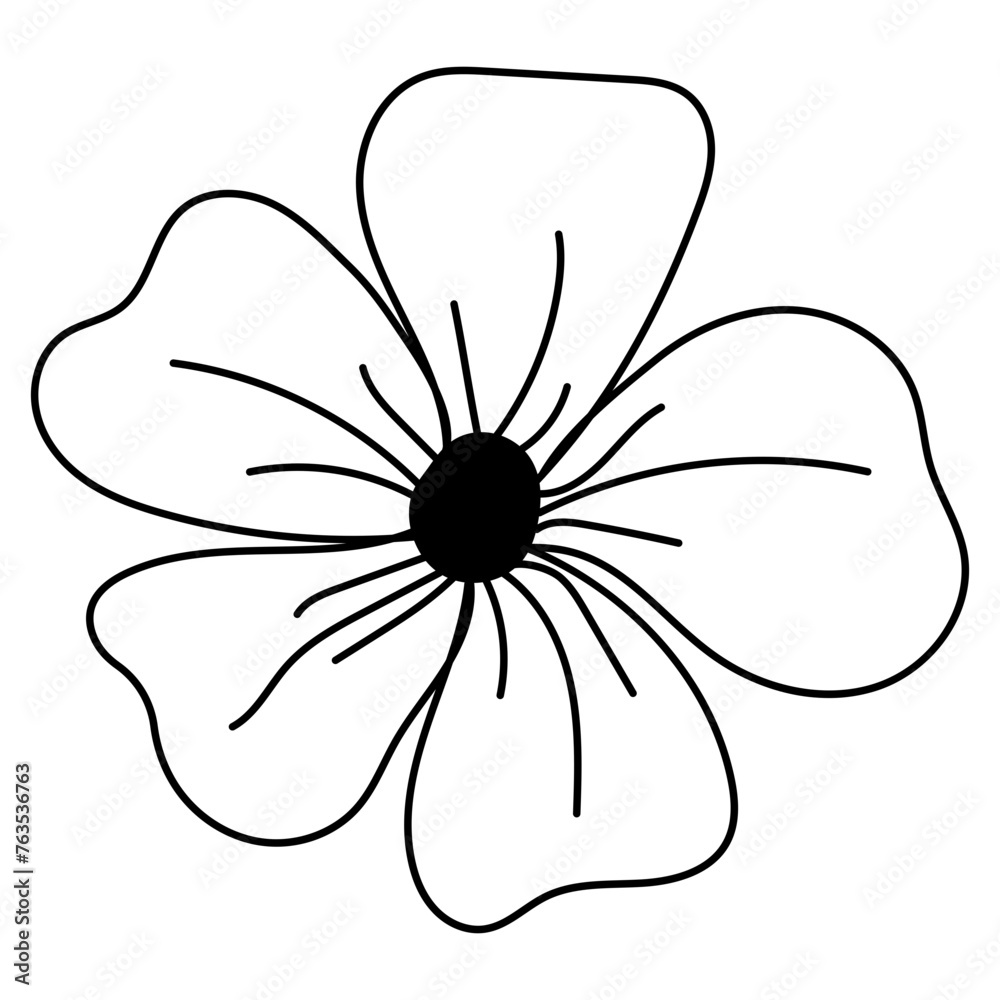 Handdrawn Abstract Flower Handdrawn Abstract Flower
