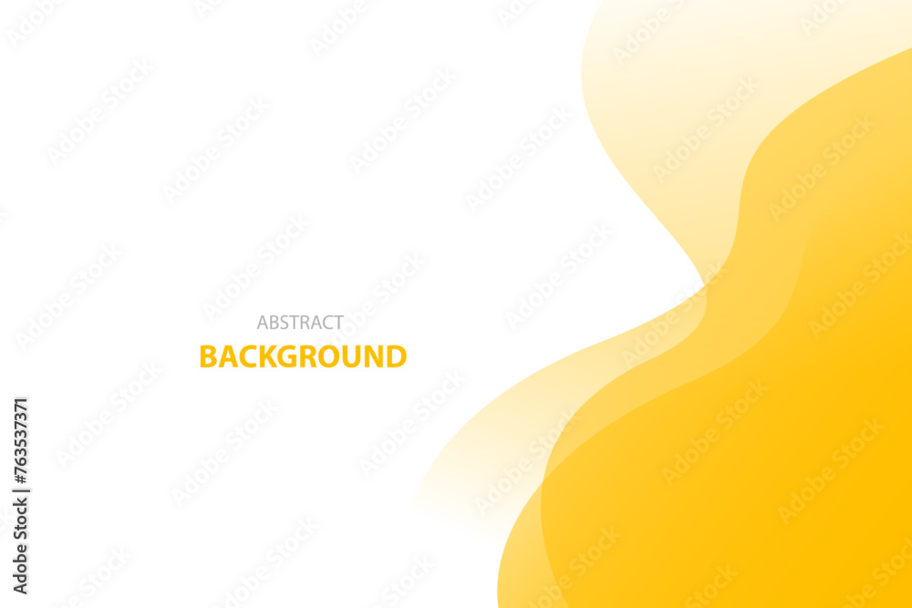 Yellow wave layer modern background with white space for text and message. template design