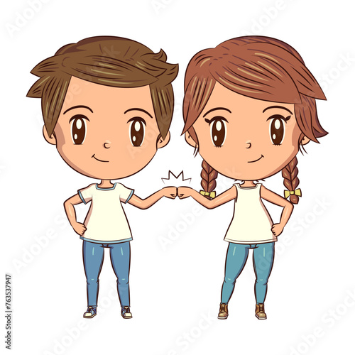 Children fist bump