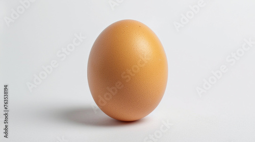 single chicken egg isolated on white background . Generative Ai