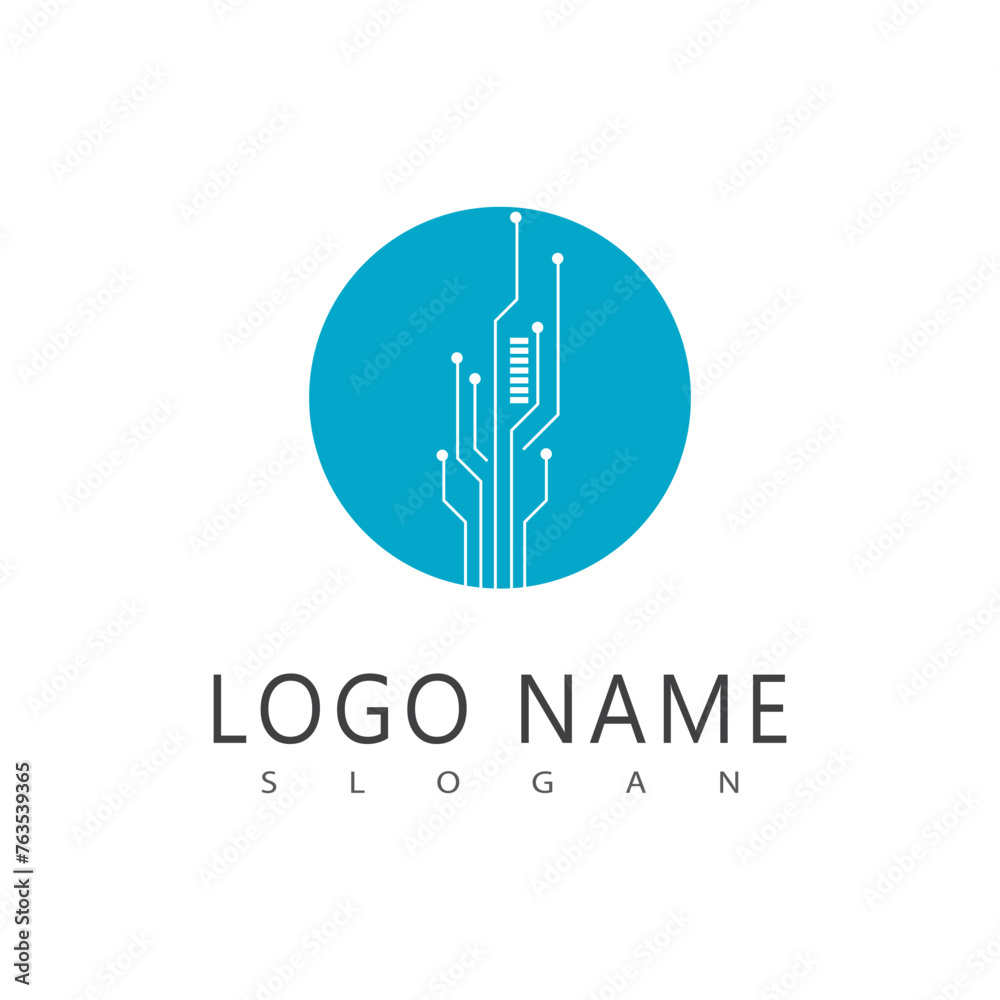 Circuit logo vector element symbol and design