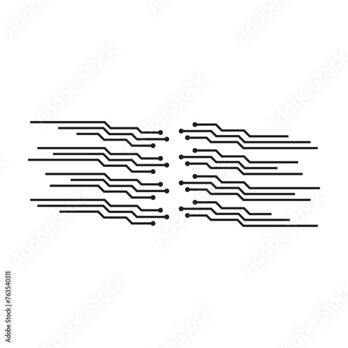 Circuit logo vector element symbol and design