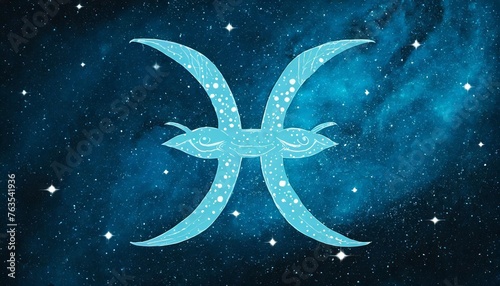 pisces the fish zodiac sign constellation on space background wallpaper
