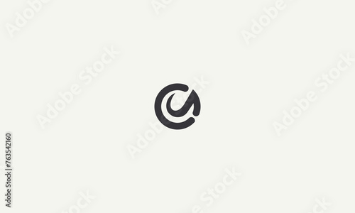 initials letter CN simple monogram logo design vector illustration