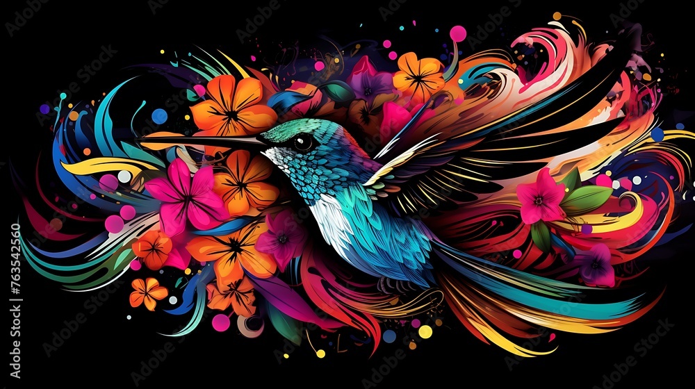 Avian Elegance: A Striking Shirt Print Design Showcasing a Majestic Bird in Flight, Its Feathers Displaying a Symphony of Colors and Patterns Avian Elegance: A Striking Shirt Print Design Showcasing a Majestic Bird in Flight, Its Feathers Displaying a Symphony of Colors and Patterns