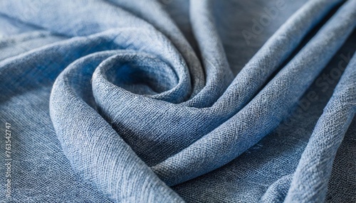 blue linen fabric background or texture