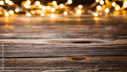 christmas light background on wooden panel old wooden board with backlight copy space background