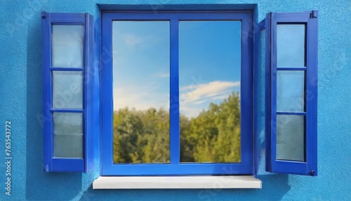 Generated image of blue window frame