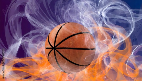basketball background with smoke effect © Charlotte