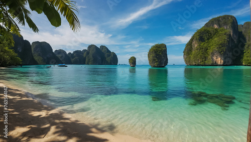 beautiful beach in Thailand scenery
