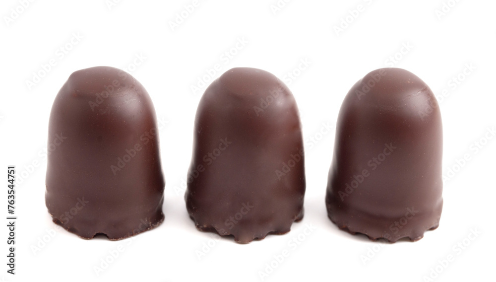 Dark Chocolate Covered Marhsmallows with a Waffer Base Known as Chocolate Kisses or Schokokuss Isolated on a White Background Dark Chocolate Covered Marhsmallows with a Waffer Base Known as Chocolate Kisses or Schokokuss Isolated on a White Background