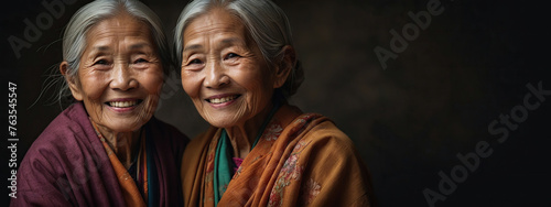 Happy old Asian woman laughs. © Sahaidachnyi Roman