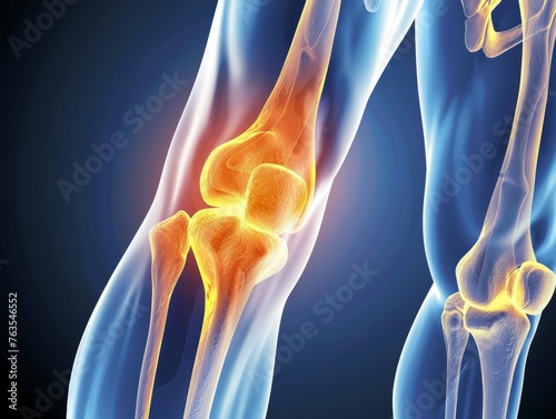 Close-Up of Human Knee Joint