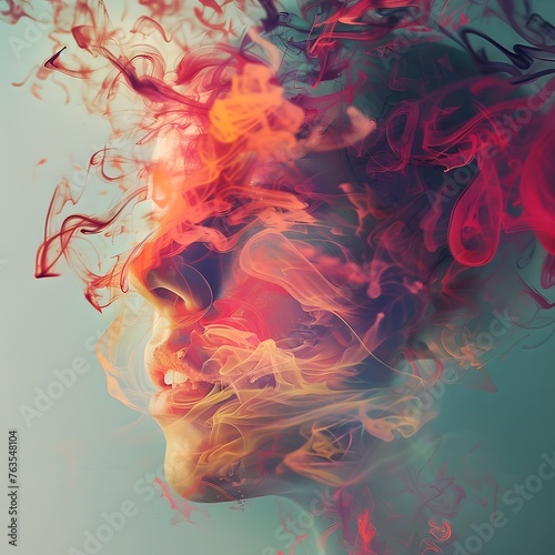 A Vibrant Explosion of Emotional Color and Texture: Evocative Digital Wallpaper Art