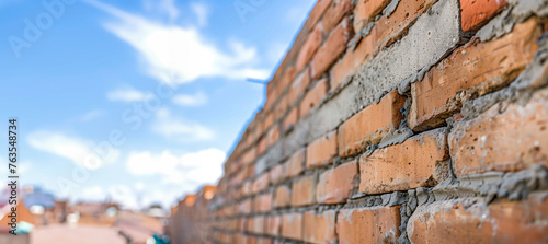 a red brick wall with copy space