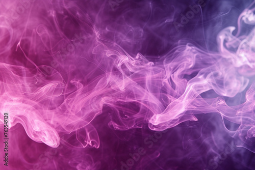 A serene and flowing viva magenta smoke pattern, illuminated with light and creating gentle splashes, set against an abstract, ink-in-water themed background