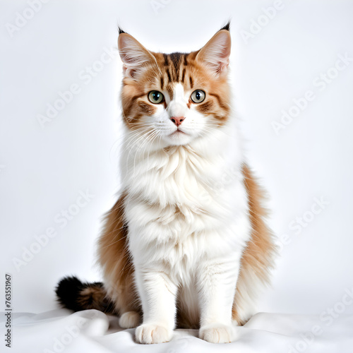 cat on white background
