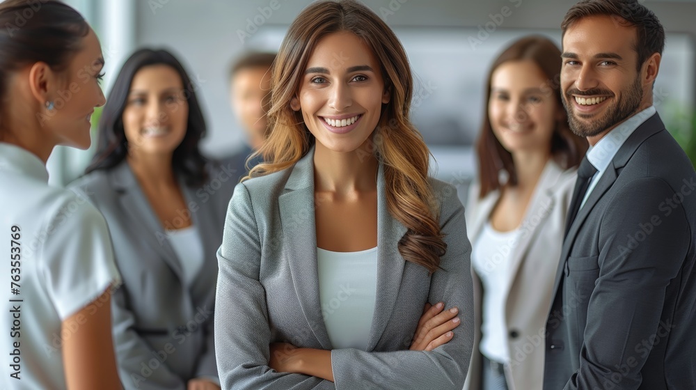 Boss Welcoming New Employee to Colleagues Generative AI Boss Welcoming New Employee to Colleagues Generative AI
